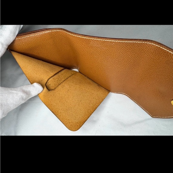 Hermes Tan Leather Compact Wallet with COA - Picture 14 of 14
